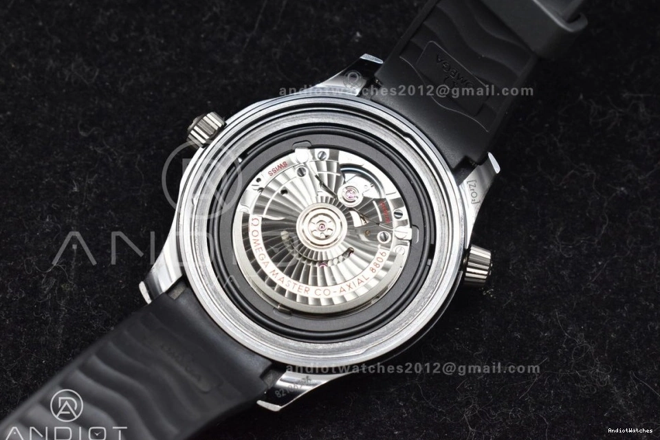 VSF A Best Edition Black Strap 300M PVD 1081 Dial Seamaster Diver GoAnywhere Black Rubber on 0116